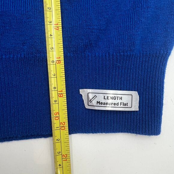Vintage Pendleton Wool Mock Neck Sweater Cobalt Blue - Picture 6 of 9